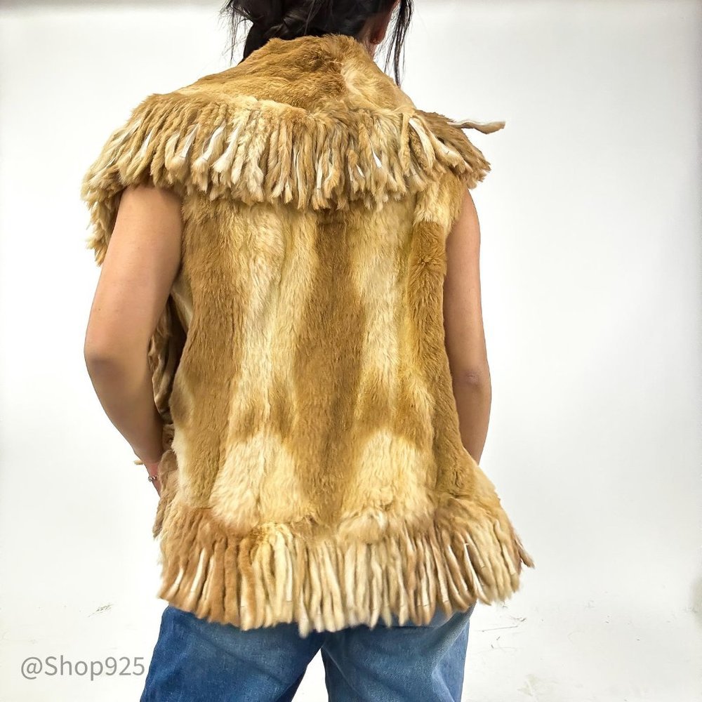 Misk Animal Pattern Tan Vest Size 40 - Picture 8 of 10